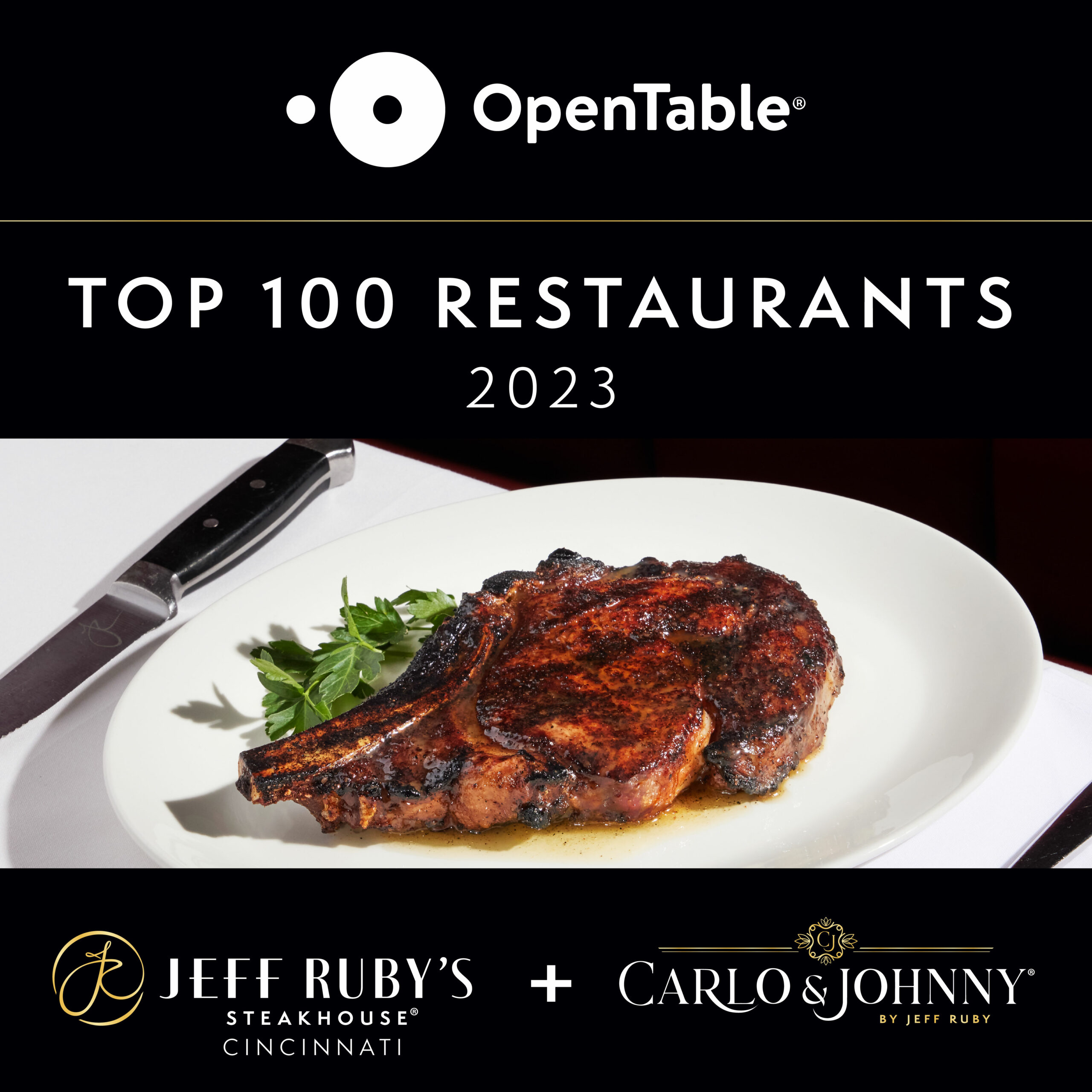 JEFF RUBY’S LAND ON OPENTABLE’S TOP 100 RESTAURANTS IN AMERICA LIST